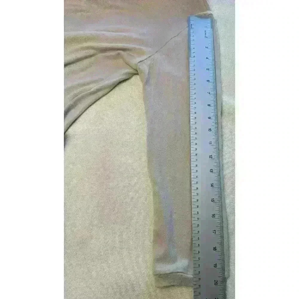 SOUTHCOTT Cream Oatmeal Color Long Sleeve Shirt Women S Very Soft Tunic Crew - Picture 10 of 11